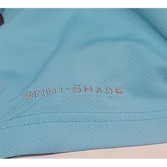 Mens Columbia PFG Omni-Shade Polo Shirt, XL, Sky Blue Color - Picture 6 of 13